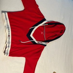 Only worn once.  Tommy Hilfiger crop top hoodie.